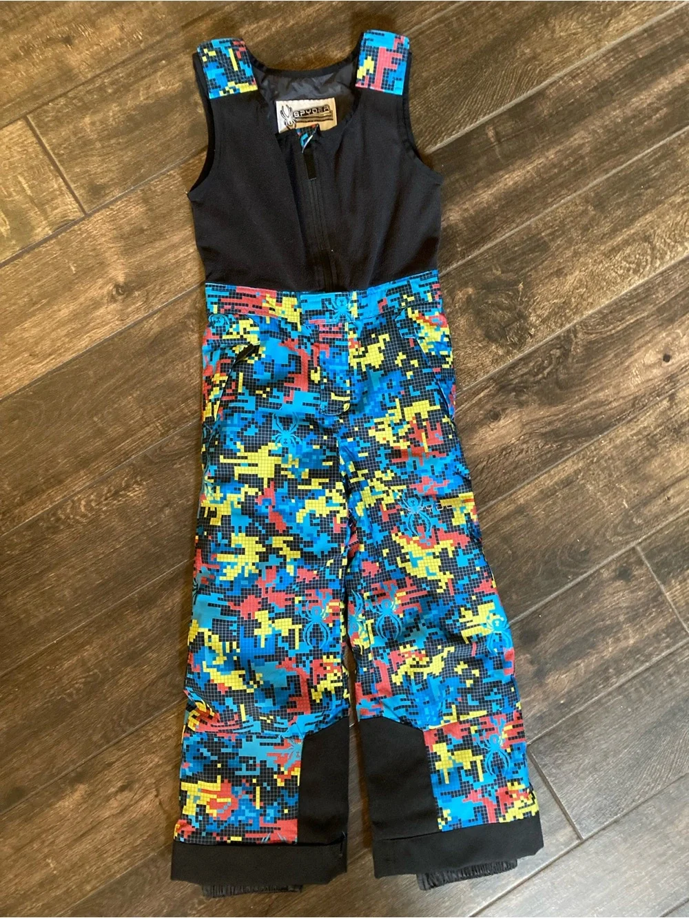 Spyder | Kids Pixel “Expedition” Ski/Snow/Snowboard Bibs (size 7Y)
